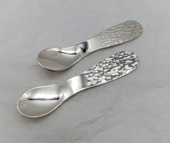 a silver ice cream spoon