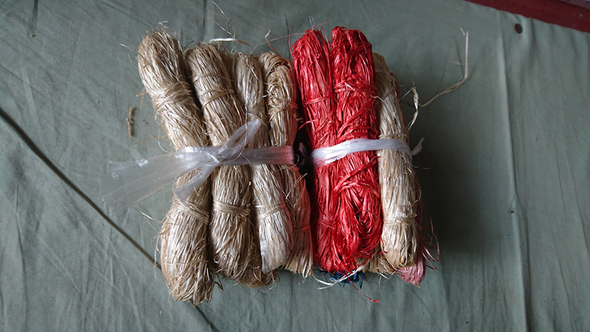 掛川手織葛布の糸づくりのイメージ