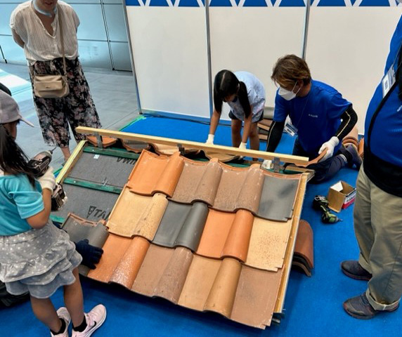 かわらぶき施工体験
